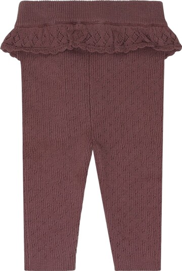 Hust and Claire Leggings Rib Strikk HCLisa Plum Hust and Claire 1½ år (86) Leggings Bordeaux Lilla