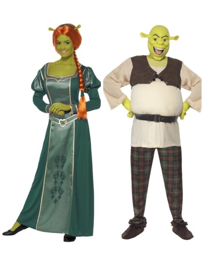Parkostyme Fiona og Shrek Lisensierte Kostymer