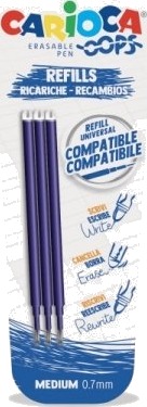 Carioca 43041/02, Blå, Medium, Blå, 0,7 Mm, Gelepen, Blisterpakning