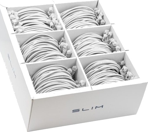 Wirewin Slim -Ls-K6a 2.0 Wt 60, 2 M, Cat6a, U/Ftp (Stp), Rj-45, Rj-45, Hvit