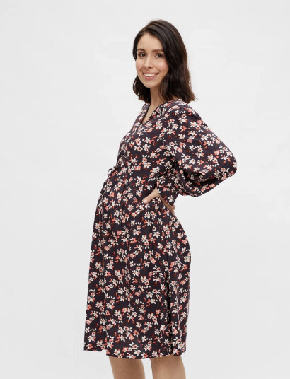 Mamalicious Mlalice L/S Woven Abk Dress A. - Multi/patterned - XS