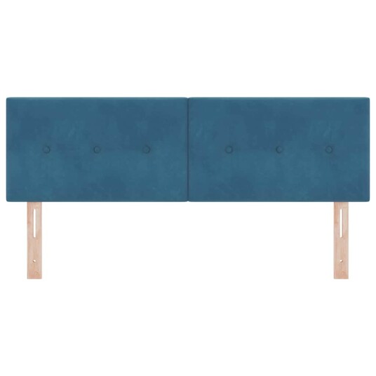 LED Hodegjerde Med Knapptufting Mørk Blå 72 cm Fløyel