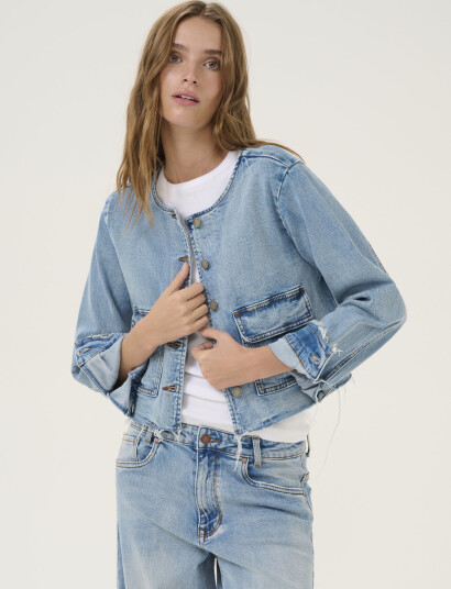 My Essential Wardrobe Dangomw 144 Short Jacket - Blue - 46 My Essential Wardrobe Dangomw 144 Short Jacket - Blue - 46