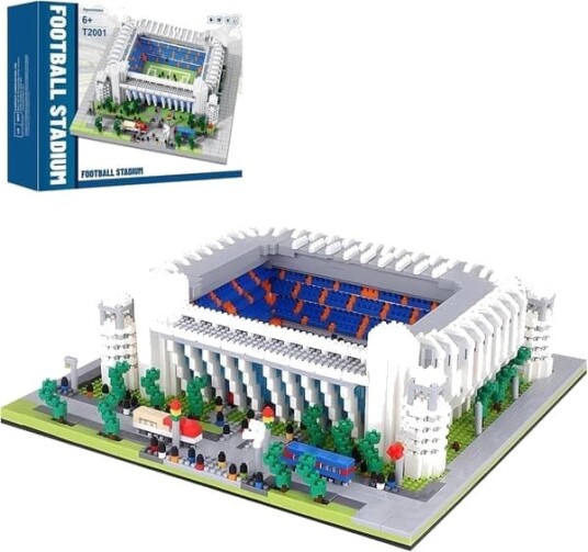 Fotballstadion Byggeklosser Sett Fotballarkitektur Modell Byggesett Gaver til Voksne Barn Gutter 3500+ Deler
