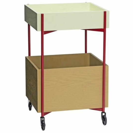 Hübsch Fresh Serveringsvogn Khaki/Vinrød Hübsch Fresh Serveringsvogn Khaki/Vinrød
