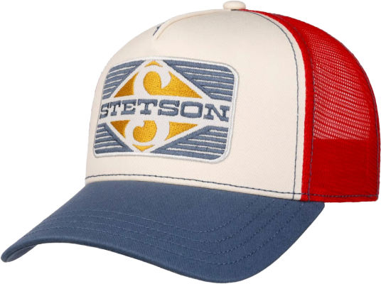 Stetson Trucker Cap Rhombus Blue/Red/White OneSize
