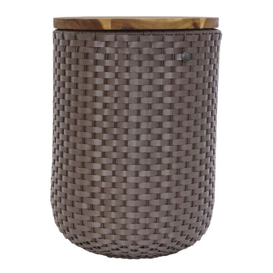 Handed By Halo sit puff med oppbevaring 34x45 cm taupe Handed By Halo sit puff med oppbevaring 34x45 cm taupe