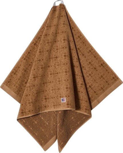 Lexington   Velour jacquard ornament håndkle 100x150 cm fudge