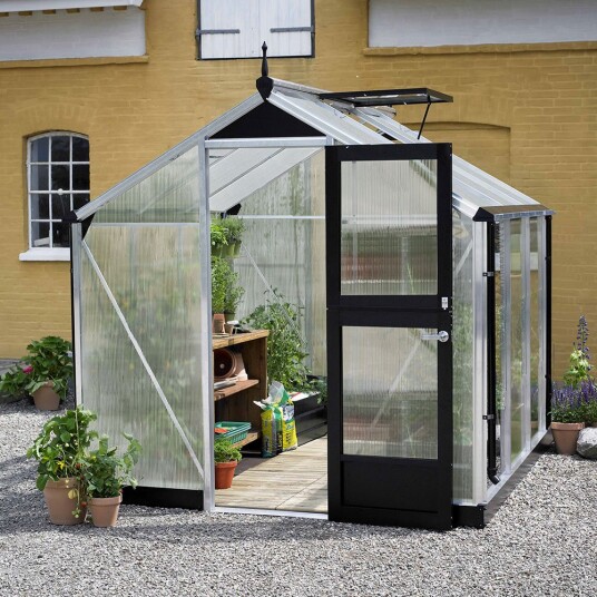 Drivhus Juliana Compact Aluminium, Kanalplast, 5,0 M²