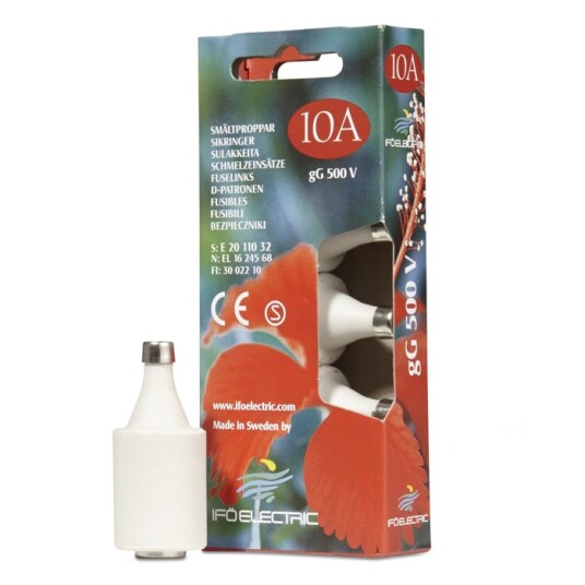 Skrusikringer 5 pk 10A Rød