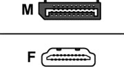 Dell Video Adapter Displayport Hann Låst Til Hdmi Hunn For Optiplex 30Xx 3240 5040 70Xx 7440 Precision 7510 7710 Precision Tower 3420 3620