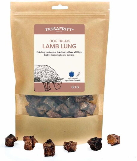 Tassafritt Godbiter Til Trening Lammelunge 80 G Tassafritt Godbiter Til Trening Lammelunge 80 G