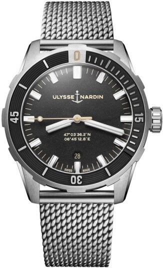 Ulysse Nardin Herreklokke 8163 175 7MIL 92 Diver Sort/Stål Ø42 mm