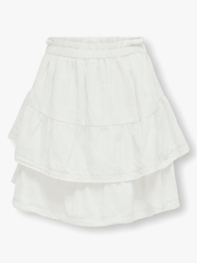Kids Only Esther Ladder Tape Skirt Woven Hvit 116