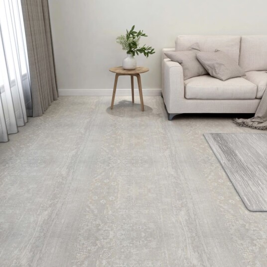 Selvklebende gulvplanker 55 stk PVC 5,11 m² lysegrå