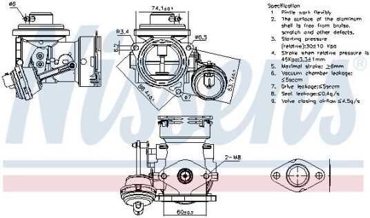 EGR Ventil NISSENS 98299 EGR Ventil NISSENS 98299