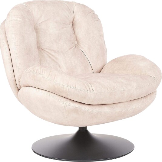 Svingbar lenestol Nolvik - Beige, svart