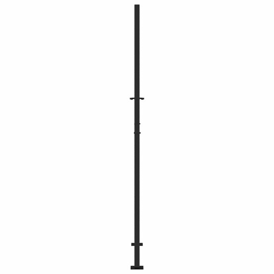 Hageport svart 105x205 cm stål flammedesign