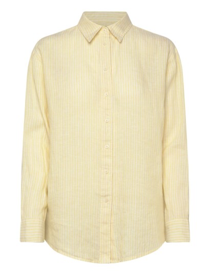 Lauren Ralph Lauren Y/D Tissue Linen Wvn Shirt Yellow L Lauren Ralph Lauren Y/D Tissue Linen Wvn Shirt Yellow L