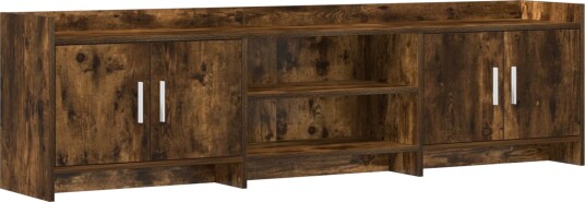 TV skap 168 x 33 x 47 cm Røkt Eik Konstruert tre TV skap 168 x 33 x 47 cm Røkt Eik Konstruert tre