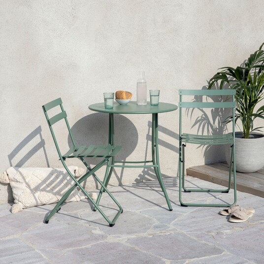 Fiam Sirio kafébord 67 cm sage green stål Fiam Sirio kafébord 67 cm sage green stål