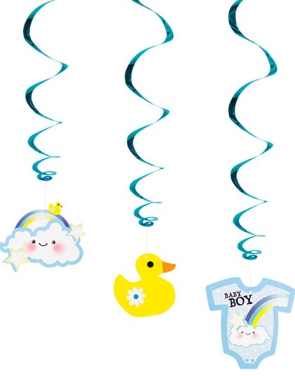 3 stk Hengende Dekorasjoner 60 cm Baby Boy