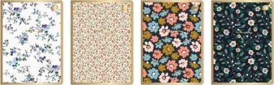 Interdruk Notatbok A5/60K Linjer Metallic Floral 10 Stk