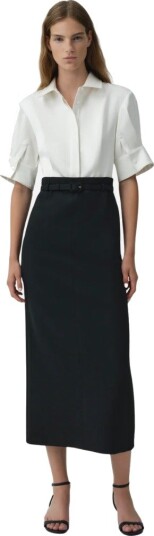 Simkhai Alvera shirt midi dress US 8 hvit dame