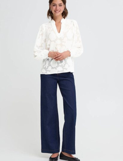 Fransa Frrhinestone Bl 1 - Cream - S