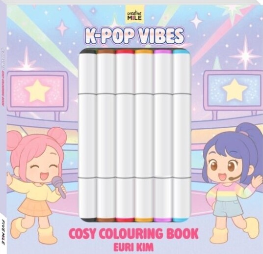 K Pop Vibes Cosy Colouring Book & Markers