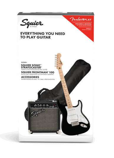 SQUIER SONIC STRAT PACK BLACK SQUIER SONIC STRAT PACK BLACK