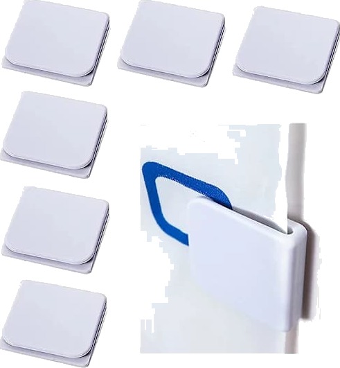 /EA/Dusjsprutbeskyttelsesklemmer Vindtett sprutbeskyttelsesgardinklemmer Dusjsprutbeskyttelse Selvklebende dusjforhengsholder til vegg 6 stykker