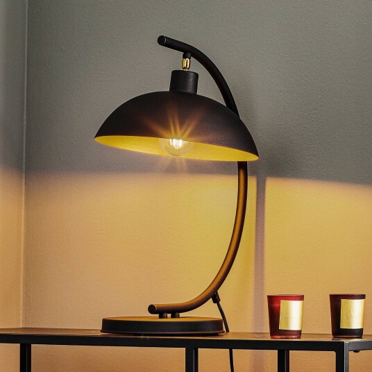 ALDEX 1036 bordlampe 1 lyskilde svart-gull ALDEX 1036 bordlampe 1 lyskilde svart-gull