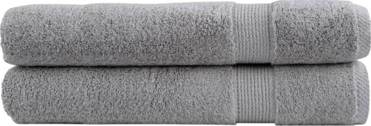 vidaXL Premium saunahåndklær SOLUND 2 stk grå 80x200 cm 600gsm vidaXL Premium saunahåndklær SOLUND 2 stk grå 80x200 cm 600gsm
