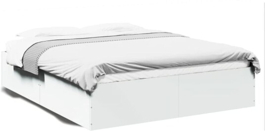 Sengeramme hvit 160x200 cm konstruert tre 8721102616389