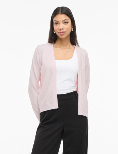 Vila Viril Short L/S Knit Cardigan Noos Pink L
