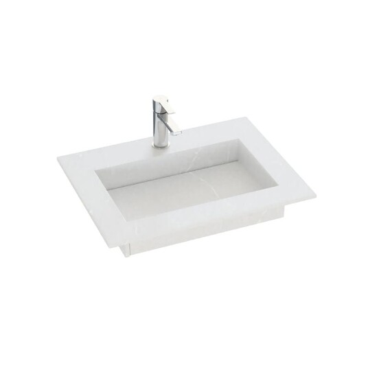 Dansani Inzo Angular D45,50cm Silestone Blanco Zeus 60-79cm