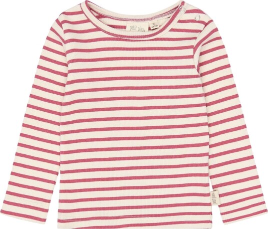 Petit Piao Genser - PPSky - Mauvewood Striped - Petit Piao - 1½ år (86) - Genser Beige Rosa