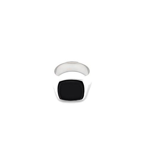 Tom Wood Jewellery The Cushion Black Onyx Ring Sølv female 52