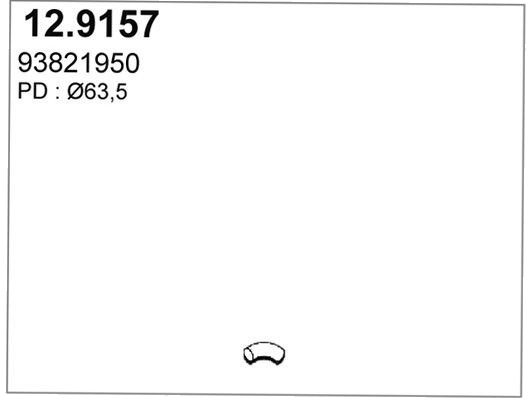 Eksosrør ASSO 12.9157 Eksosrør ASSO 12.9157