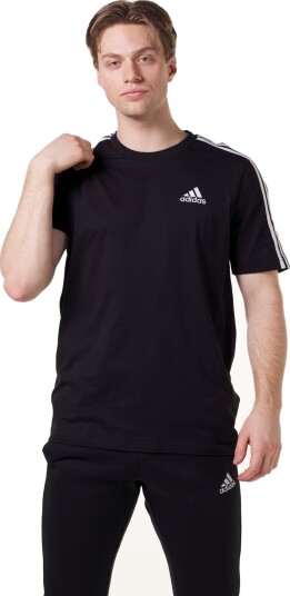 Adidas Essentials 3 Stripes Tee Black M