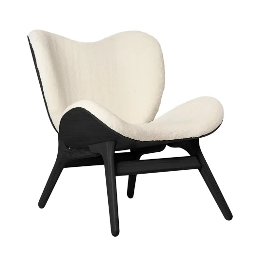 Umage A Conversation Piece Lounge stol Black Oak/Teddy White Umage A Conversation Piece Lounge stol Black Oak/Teddy White