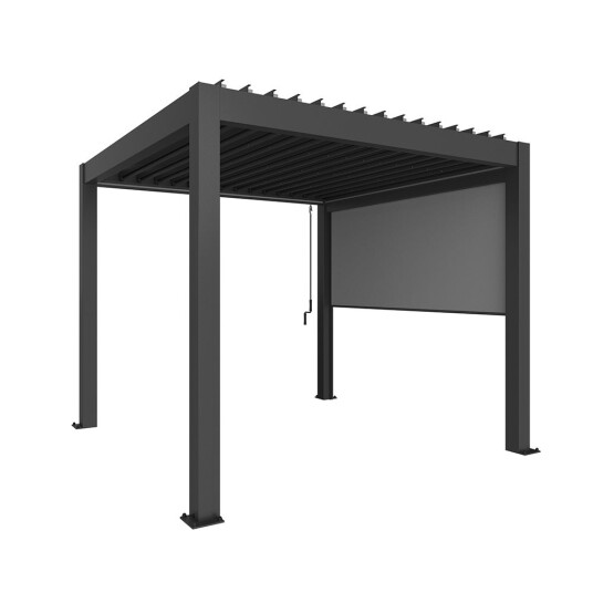 Biohort Solbeskyttelse for pergola 4 m metallic mørkegrå