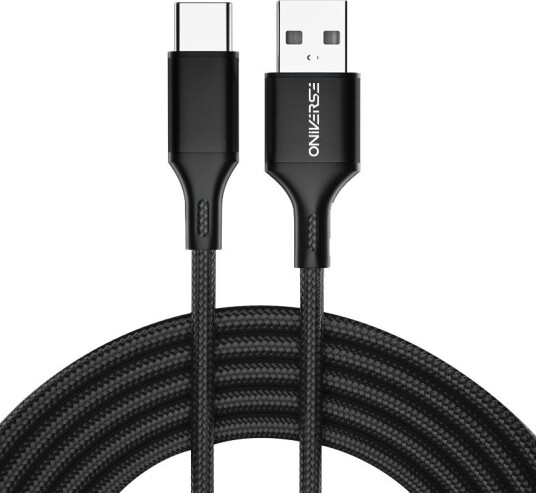 Oniverse Usb-A To Usb-C Charge Cable, 3 M - Black Oniverse Usb-A To Usb-C Charge Cable, 3 M - Black