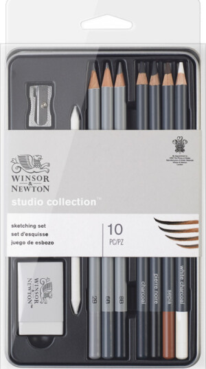 Winsor & Newton Studio Collection Skisseblyanter 10 deler