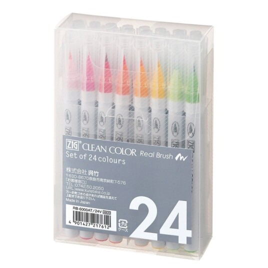 ZIG Kuretake Clean Color Real Brush 24-set ZIG Kuretake Clean Color Real Brush 24-set