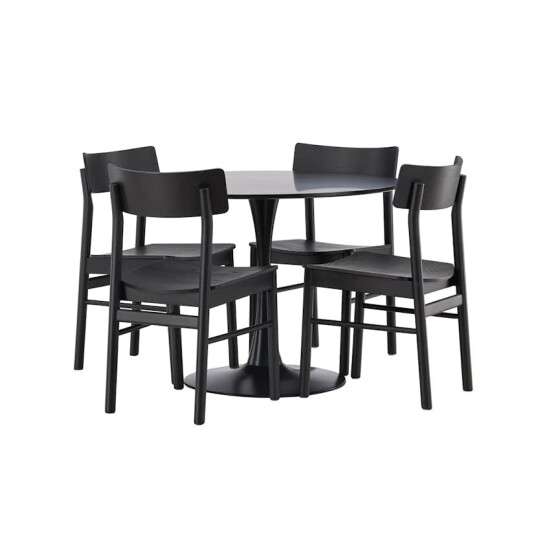 Venture Home Spisegruppe Venture Home Glade Ø100 cm med 4st Montros Spisestoler GR23141