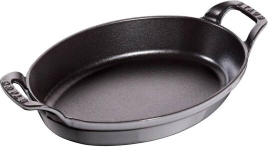 Staub oval ovnsform støpejern 24 cm Grafittgrå