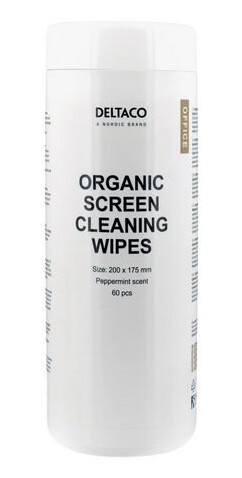 DELTACO ECO Cleaning wipes for screens 20x17cm 60 pcs