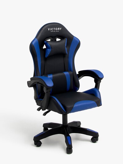 Victory Mission Gaming stol svart/blå Victory Mission Gaming stol svart/blå